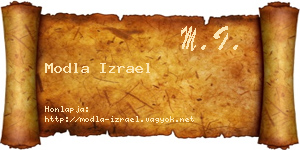 Modla Izrael névjegykártya
